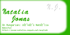 natalia jonas business card