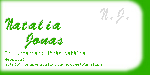 natalia jonas business card